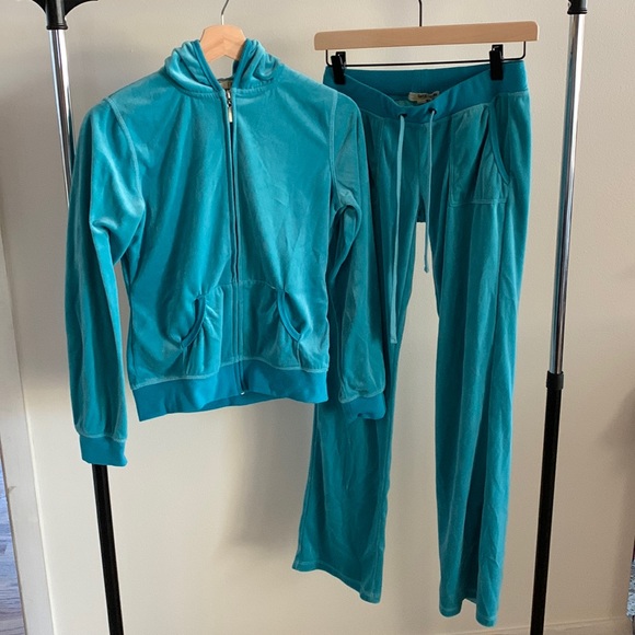 Pants - Teal track suit - retro 2000s - womens small
